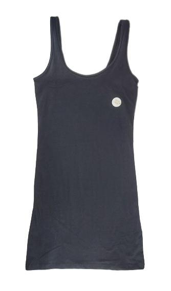 Ladies Black Long Line Vest 1-195