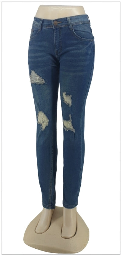 Ladies Ripped Jeans 1-252