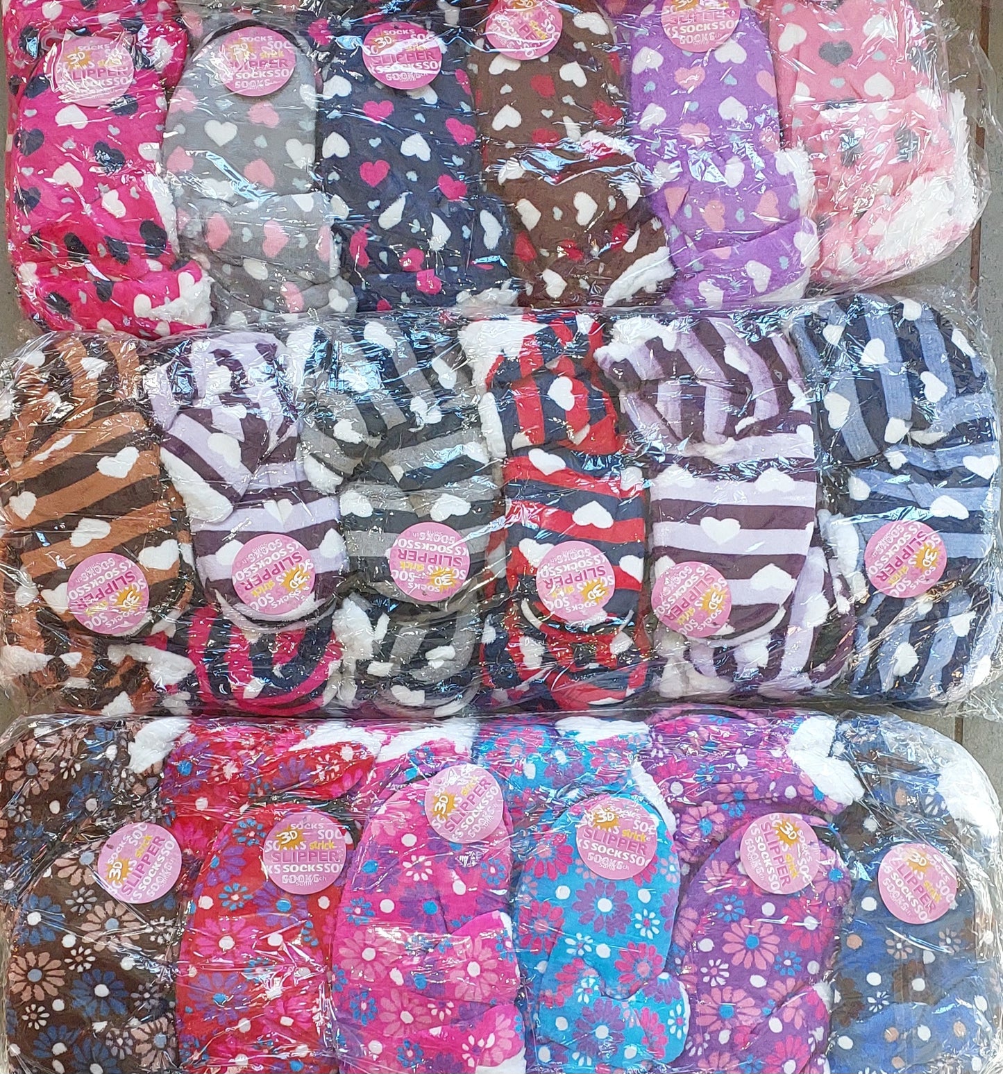 Assorted Ladies Slipper Booties 12 Pack 1-319