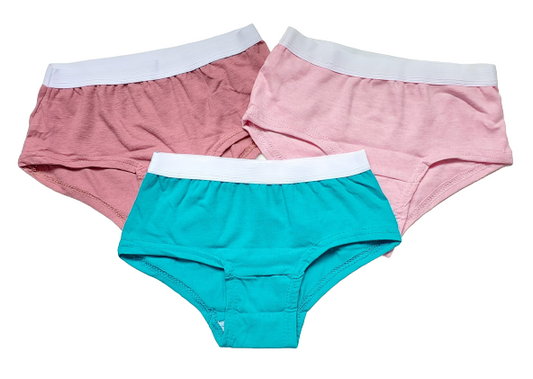 Girls Assorted 3 Pack Boy-leg Panties 1-238